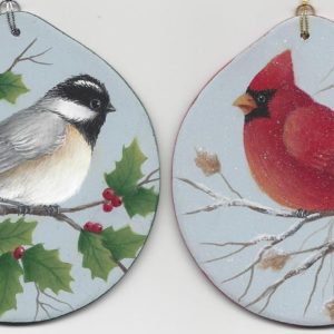Cardinal and Chickadee