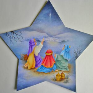 Three Little Wisemen Tree Topper and Ornaments