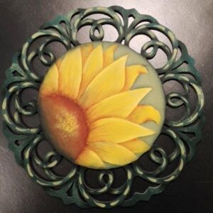 Sunflower Filigree Plaque