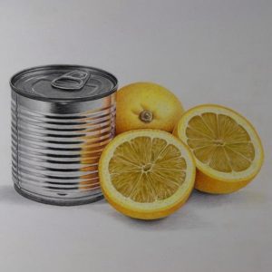 Can with Lemons