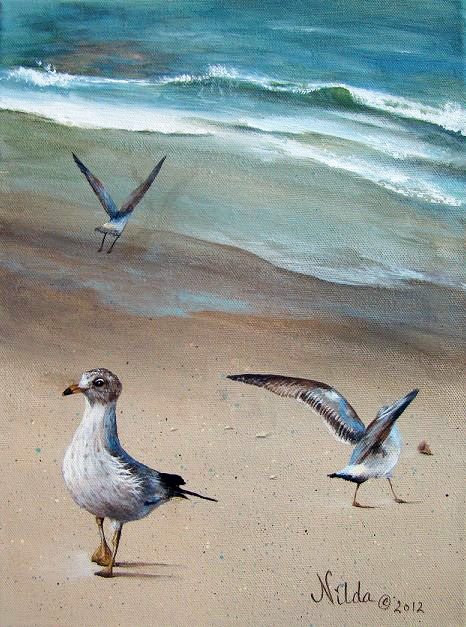 Seagulls by the Shore