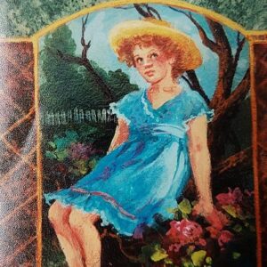 Girl on Tree Stump