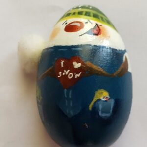 Hand Painted Snowman Egg