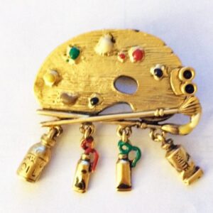 Antique Palette Painter's Pin