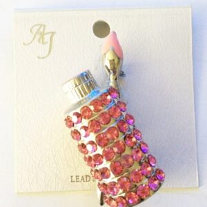 Pink Rhinestones Painting Pin